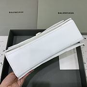 Balenciaga Crush Medium Chain Bag Quilted In White size 31x20x12 cm - 5