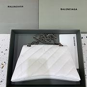 Balenciaga Crush Medium Chain Bag Quilted In White size 31x20x12 cm - 3