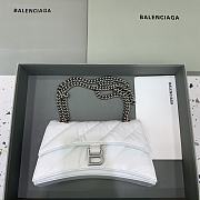 Balenciaga Crush Small Chain Bag Quilted In White size 25x15x9.5 cm - 1