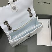 Balenciaga Crush Small Chain Bag Quilted In White size 25x15x9.5 cm - 3