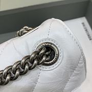 Balenciaga Crush Small Chain Bag Quilted In White size 25x15x9.5 cm - 2