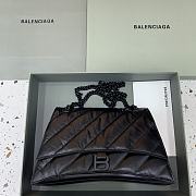 Balenciaga Crush Medium Chain Bag Quilted In Full Black size 31x20x12 cm - 1
