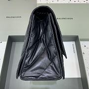 Balenciaga Crush Medium Chain Bag Quilted In Full Black size 31x20x12 cm - 5
