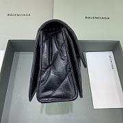 Balenciaga Crush Small Chain Bag Quilted In Full Black size 25x15x9.5 cm - 6