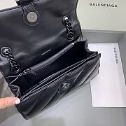 Balenciaga Crush Small Chain Bag Quilted In Full Black size 25x15x9.5 cm - 4