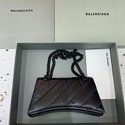 Balenciaga Crush Small Chain Bag Quilted In Full Black size 25x15x9.5 cm - 3