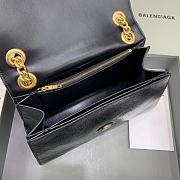 Balenciaga Crush Medium Chain Bag Quilted In Black size 31x20x12 cm - 3