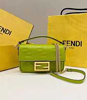 FENDI Baguette Green Nappa Leather Bag size 18 x 11 x 4 cm - 1
