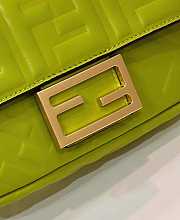 FENDI Baguette Green Nappa Leather Bag size 18 x 11 x 4 cm - 5