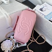 Chanel Cargo Vanity Case Pink Lambskin 17cm - 5