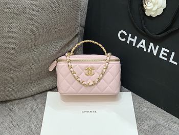 Chanel Vanity Case with Top Handle Pink size 17x9.5x8 cm