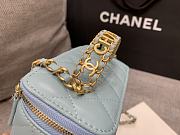 Chanel Vanity Case with Top Handle Blue size 17x9.5x8 cm - 6