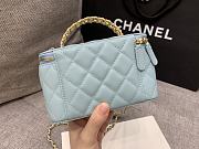 Chanel Vanity Case with Top Handle Blue size 17x9.5x8 cm - 4