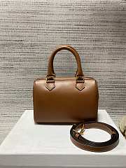Celine Small Boston Cuir Triomphe In Smooth Calfskin Brown Size 19.5x14x7cm - 2