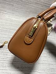Celine Small Boston Cuir Triomphe In Smooth Calfskin Brown Size 19.5x14x7cm - 3