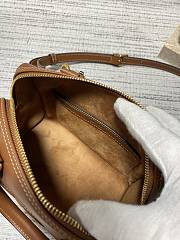 Celine Small Boston Cuir Triomphe In Smooth Calfskin Brown Size 19.5x14x7cm - 4