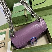 Dionysus Crocodile Small Shoulder Bag Purple 400249 size 28x18x9 cm - 4