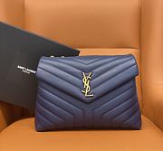 YSL Loulou Medium Navy Blue Chain Bag size 31x22x10cm - 1