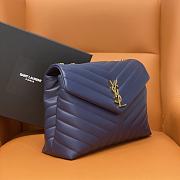 YSL Loulou Medium Navy Blue Chain Bag size 31x22x10cm - 6