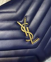 YSL Loulou Medium Navy Blue Chain Bag size 31x22x10cm - 5