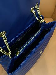 YSL Loulou Medium Navy Blue Chain Bag size 31x22x10cm - 3