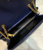 YSL Loulou Small Navy Blue Chain Bag size 25 x 17 x 9 cm - 6