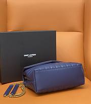 YSL Loulou Small Navy Blue Chain Bag size 25 x 17 x 9 cm - 2