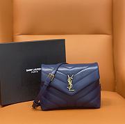 YSL Loulou Toy Strap Bag Navy Blue size 20 x 14 x 7 cm - 1