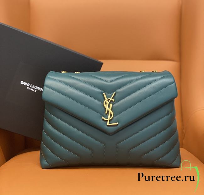 YSL Loulou Medium Teal Chain Bag size 31 x 22 x 10 cm - 1