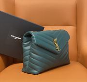 YSL Loulou Medium Teal Chain Bag size 31 x 22 x 10 cm - 6