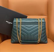 YSL Loulou Medium Teal Chain Bag size 31 x 22 x 10 cm - 4