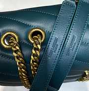 YSL Loulou Medium Teal Chain Bag size 31 x 22 x 10 cm - 3