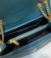 YSL Loulou Small Teal Chain Bag size 25 x 17 x 9 cm - 3