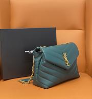 YSL Loulou Small Teal Chain Bag size 25 x 17 x 9 cm - 2
