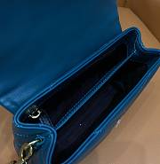 YSL Loulou Toy Strap Bag Teal size 20 x 14 x 7 cm - 5