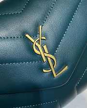 YSL Loulou Toy Strap Bag Teal size 20 x 14 x 7 cm - 3