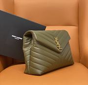 YSL Loulou Medium Khaki Chain Bag size 31 x 22 x 10 cm - 5