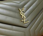 YSL Loulou Medium Khaki Chain Bag size 31 x 22 x 10 cm - 3