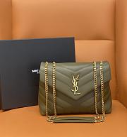 YSL Loulou Small Khaki Chain Bag size 25 x 17 x 9 cm - 1