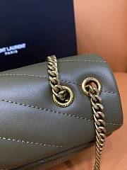 YSL Loulou Small Khaki Chain Bag size 25 x 17 x 9 cm - 4