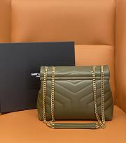 YSL Loulou Small Khaki Chain Bag size 25 x 17 x 9 cm - 2