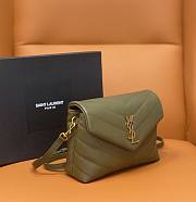 YSL Loulou Toy Strap Bag Khaki size 20 x 14 x 7 cm - 3