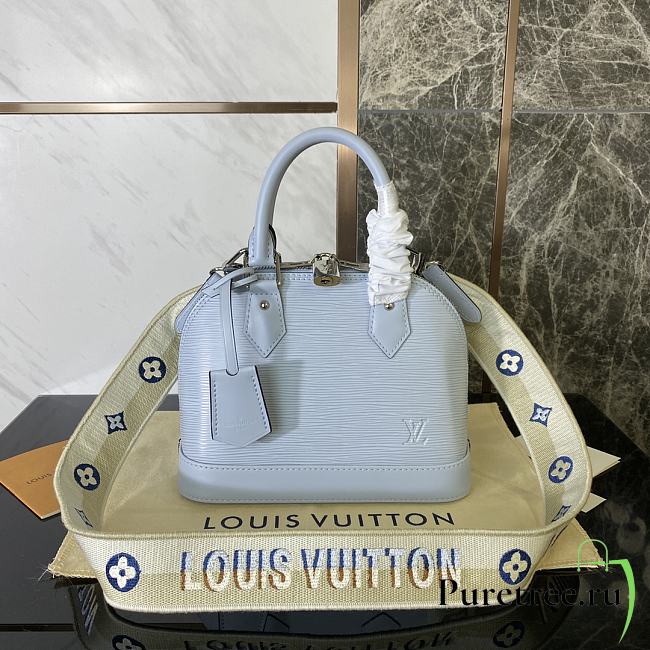 Louis Vuitton Alma BB Cloud Blue Epi Leather size 23.5 x 17.5 x 11.5 cm - 1
