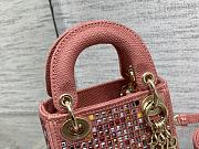 Dior Micro Lady Dior All Over Strass Embroidery Pink/Multicolor size 12x10x5 cm - 6