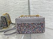 Dior Small Caro Bag Multicolor Embroidery With Crystals size 20x12x7 cm - 4