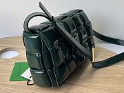 Bottega Veneta Padded Cassette Dark Green Patent Lambskin size 26x18x8 cm - 5