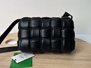 Bottega Veneta Padded Cassette Black Leather Silver Hardware 25x15x4 cm - 3