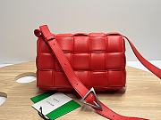 Bottega Veneta Padded Cassette Red Leather Silver Hardware 25x15x4 cm - 1