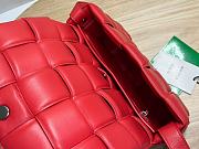 Bottega Veneta Padded Cassette Red Leather Silver Hardware 25x15x4 cm - 6