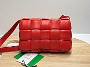 Bottega Veneta Padded Cassette Red Leather Silver Hardware 25x15x4 cm - 5